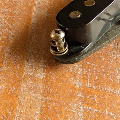 Fender Stratocaster Guitar Pickup With Cover Gray Bottom Flat Pole 1976 Black Cover image 6