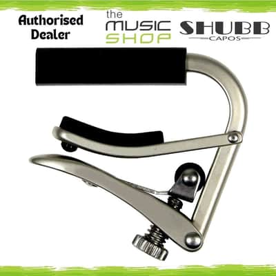Shubb C5 Standard Banjo/Mandolin Capo, Polished Nickel, 1.5" Wide, Flat image 1