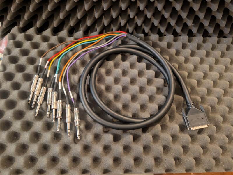 Hosa DTP-802 8-Channel DB25 to 1/4" TRS Male Cable Snake - 2m 2010s - Multi-Colored image 1