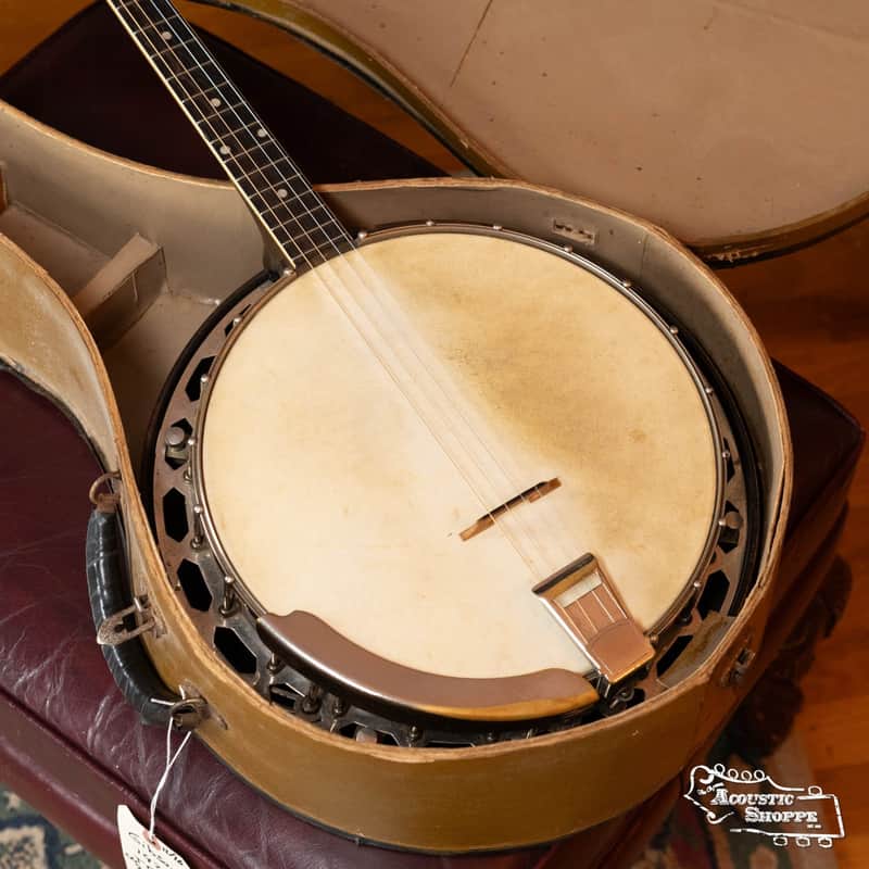 Used) 1928 Gibson TB-1 Maple Resonator Banjo with Hex Flange #9096
