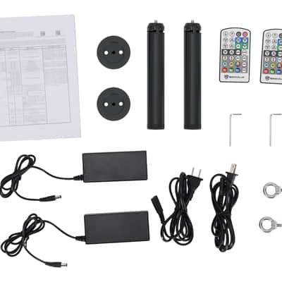 Rockville 2x ROCK SABER DJ/Stage Battery Tube Lights w/Wireless DMX+Stands+Bag image 3