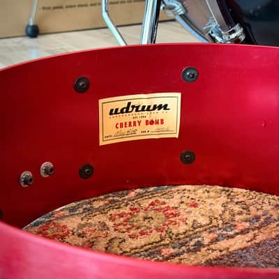 USED - Udrum Cherry Bomb 14"x6.5 Snare Drum, Red 3mm Aluminum [SKU 862411V] image 7