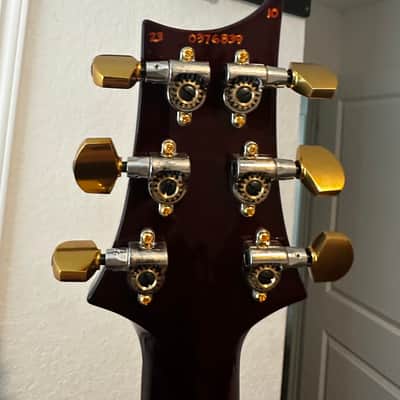 PRS P24 / Custom 24 Piezo 10-Top Fire Red Burst w/ gold hybrid hardware image 8
