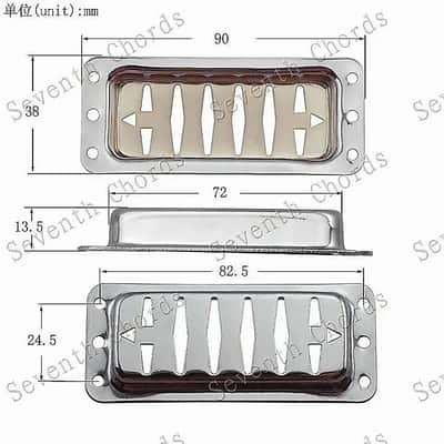 Guitar Neck and Bridge Humbucker Pickups Ceramic Magnets image 6