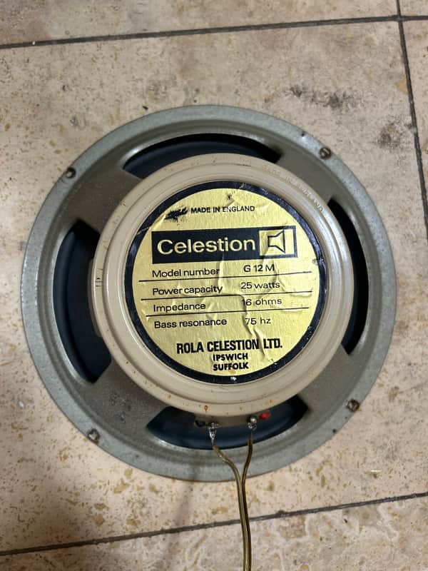 1974 Celestion G12M Creamback 16 Ohm 75hz image 1