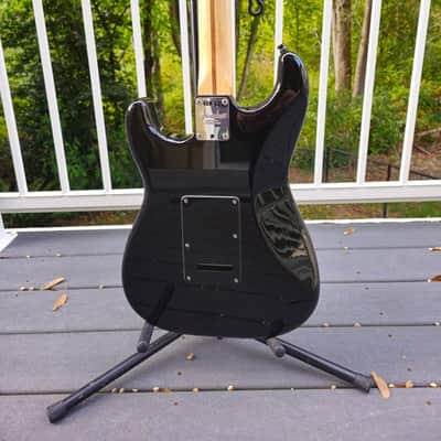 Fender American QMT Stratocaster with Pale Moon Ebony Fretboard 2020 - Transparent Black image 5