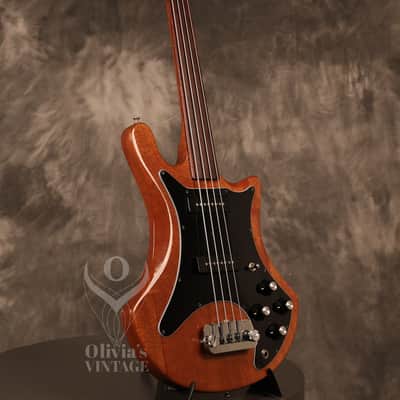 1977 Guild B 302-F FRETLESS Bass Natural Mahogany image 9