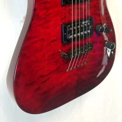 ESP LTD MH-200 Electric Guitar, Quilted Maple Top, Mahogany Body, See Thru Black Cherry Finish image 3