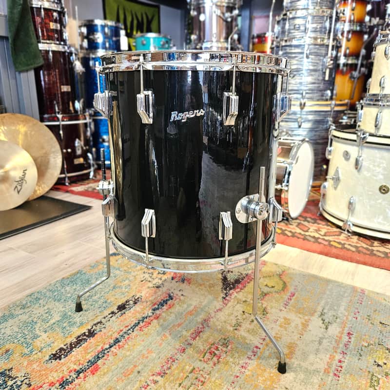 Rogers 16x16" Floor Tom 3-ply Cleveland Tag - Black image 1