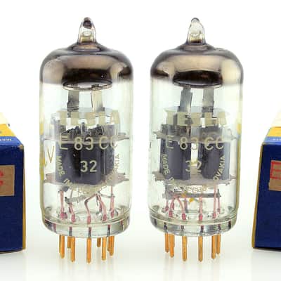 Matched Pair 1973 Tesla E83CC ECC83 ECC803S Gold Pin NOS Military Vacuum Tubes image 1