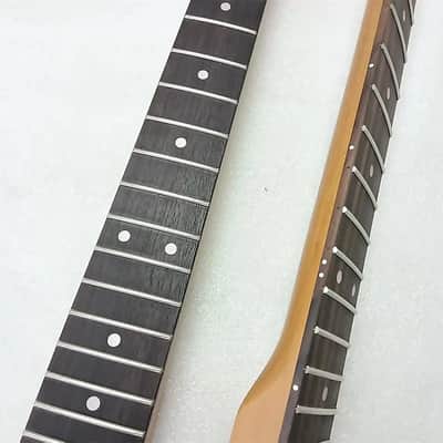 Roasted Maple Wood Matte Finish Strat Style Guitar Neck, Rosewood 22 Frets Fingerboard image 5