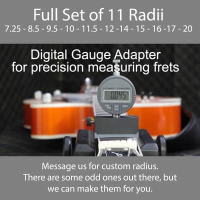Digital Gauge Radius Blocks precision measuring frets (11 radii) - Made in the USA image 1