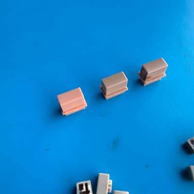 CASIO MT-100 Vintage Keyboard Part: Blue Orange Gray Push Button Cover Set image 2