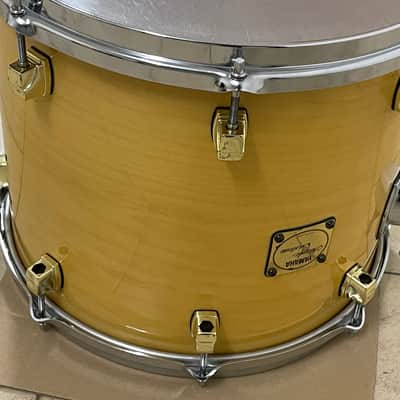 Yamaha Maple custom gold lugs 14x12 tom Blonde natural image 13