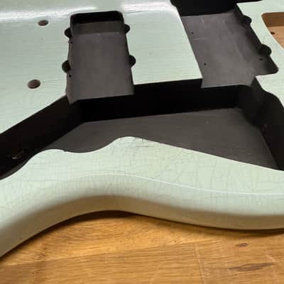 Kohlin Guitars JZ Offset replacement body Nitro Relic Faded Sonic Blue Made in Sweden image 6