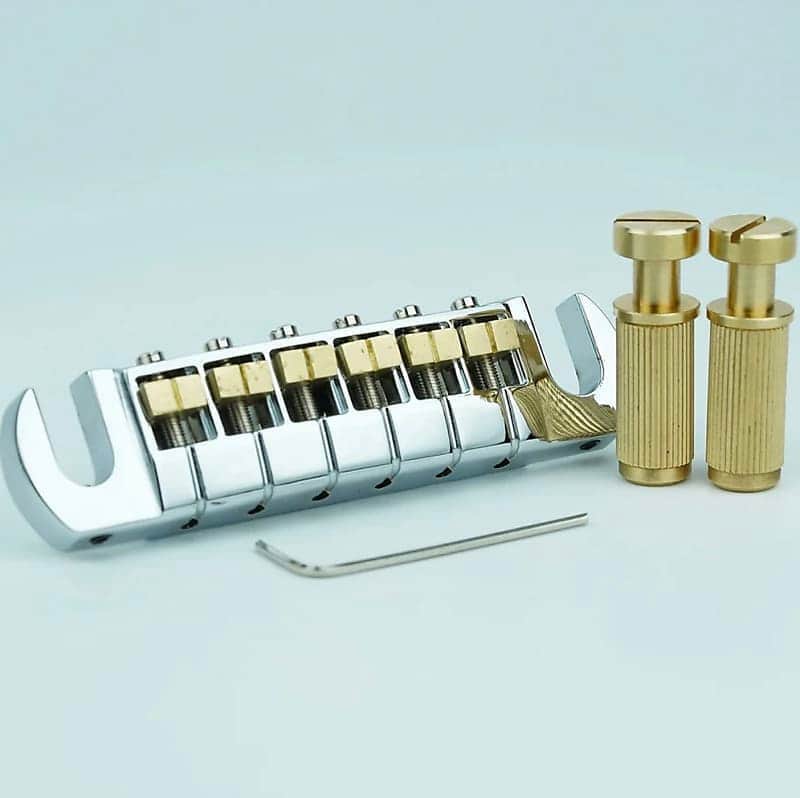 WrapAround Tune O Matic Jazz Guitar Bridge Tailpiece with Copper Saddles image 1