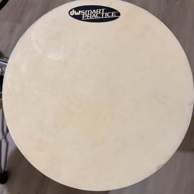 DW DWCPPADTS5 Go Anywhere 5pc Practice Pad Drum Set with Stand 2010s - Chrome/Black/White image 3