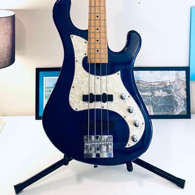 Dean Hillsboro Trans Blue Flamed Maple Bass W/Gig Bag and Free Shipping image 8