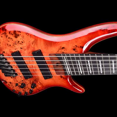 Ibanez SRMS806-BTT Bass Workshop Multi-Scale Soundgear 2022 - Brown Topaz Burst image 4