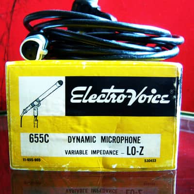 Vintage 1981 Electro Voice 655C dynamic microphone w accessories The Beatles WORKS 666 654A image 4
