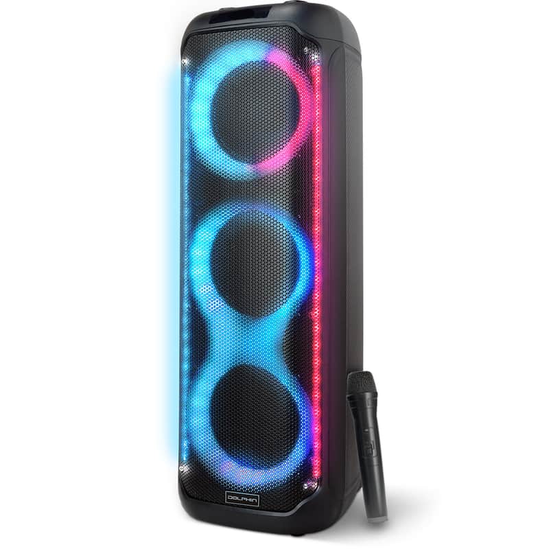 Dolphin KP-380 Triple 8” Portable Karaoke Speaker image 1