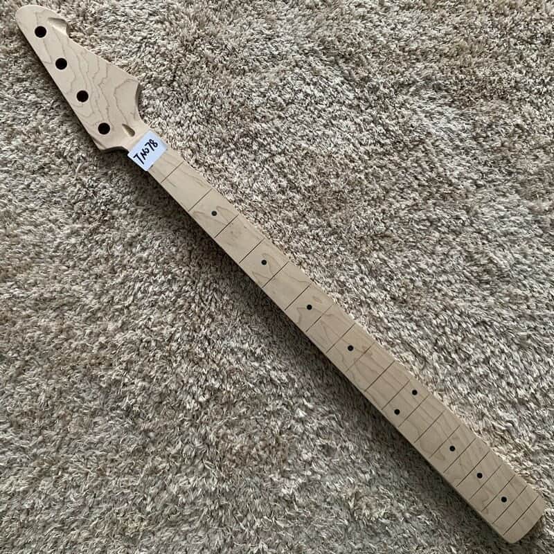 Maple Wood 4 String Bass Neck, 20 Frets Fingerboard Fretboard image 1