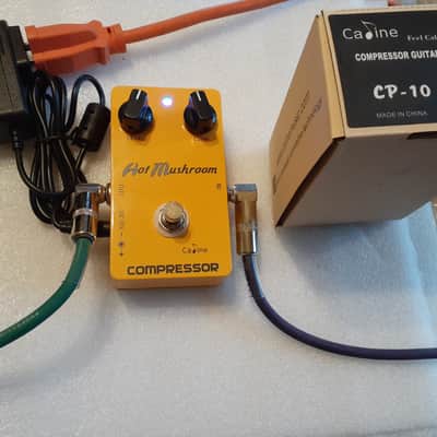 Caline CP-10 Hot Mushroom Compressor RED Script True Bypass Guitar Effect Pedal MINT image 2