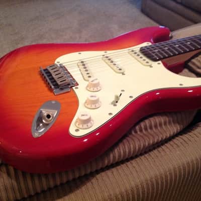 Squier by Fender Standard 24yrs. in age uncommonly rare Mint Condition Full Thickness 1.75in. 1 3/4ers Stratocaster image 1