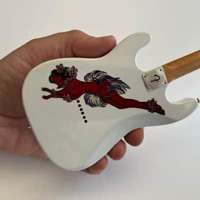 SRV CHARLEY Custom White Lipstick Special Stevie Ray Vaughn Mini Guitar Model image 4