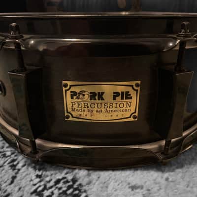 Pork Pie 5x12 inch Maple Snare in Transparent Black Finish & Black Chrome Hardware (2004) image 19
