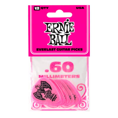 Ernie Ball Everlast Delrin Picks 12 Pack (.60mm), P09179 image 1