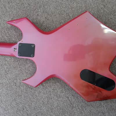Vintage 1980s BC Rich B.C. Rich Warlock Bass NJ Series Candy Apple Metallic Purple Pink Fade Clean Solid Sound Of Thunder Metal Rock 2 PUs image 11