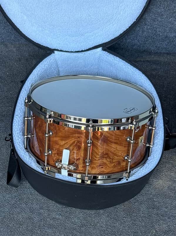 Ludwig LS403XXCE Limited Edition Aged Exotic Carpathian Elm 6.5x14" 10-Lug Snare Drum 2020 - Natural Lacquer image 1