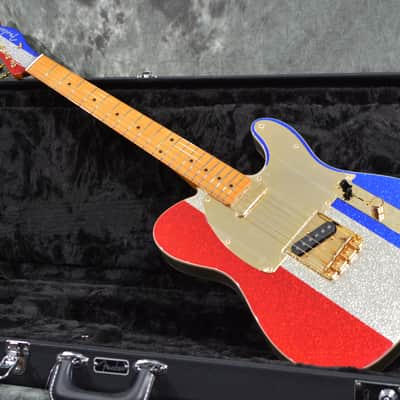 Fender Buck Owens Telecaster Red Silver Blue Sparkle w/ Hardshell Case & FREE Same Day Shipping image 8