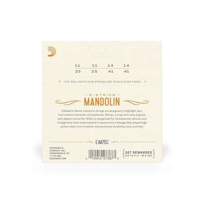 D'Addario 11-41 Medium Plus Monel 8 String Mandolin Strings - EJM75C image 3