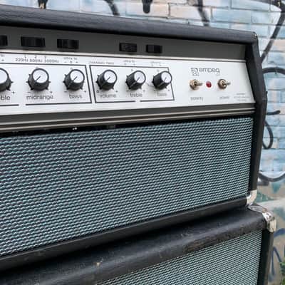 1974 Ampeg SVT "Black Line" Bass Amp w/ 8x10 Flatback Cabinet [Fully Serviced] image 3