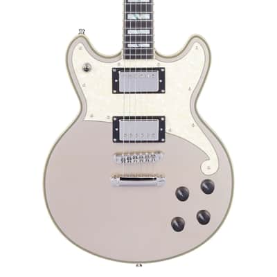 D'Angelico Deluxe Series Brighton Solidbody Electric Guitar w/ USA Seymour Duncan Humbuckers & Stopbar Tailpiece Desert Gold image 2