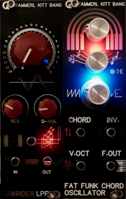 Kammerl / KITT BANG eurorack modular FFCO FAT FUNK Chord Oscillator 2021 Black with RED Knobs image 1