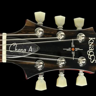 2025 Knaggs Chena A Hollowbody Archtop w Humbucker and Piezo ~ Dark Cherry Burst Gloss image 11