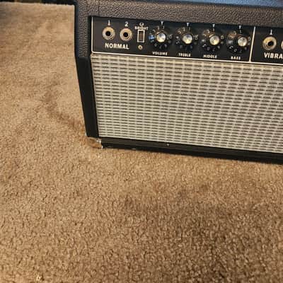 Vintage 1970s Fender Twin Reverb Amp Head with Footswitch image 4
