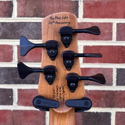Spector USA NS-5XL, The Music Loft 30th Anniversary, Buckeye Burl Top, Reclaimed Redwood Body, Roasted Maple Neck, Roasted Birdseye Maple Fretboard, Ebony Inlays, Matching Headstock, EMG 40DCX Pickups, HAZ 9v, TSA Case image 9