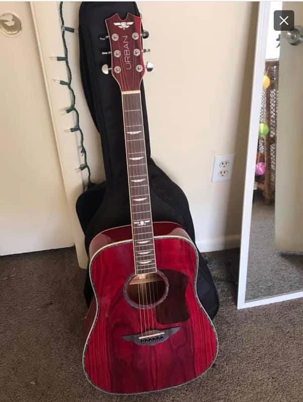 Keith Urban Acoustic Guitar  Cherry Red image 1