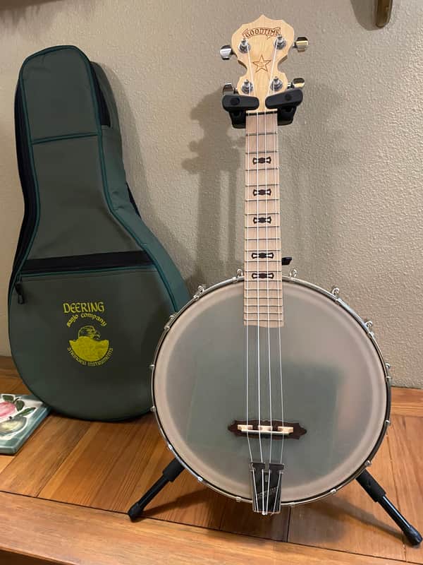 Deering Goodtime banjo ukulele 2020s - Natural blonde maple image 1