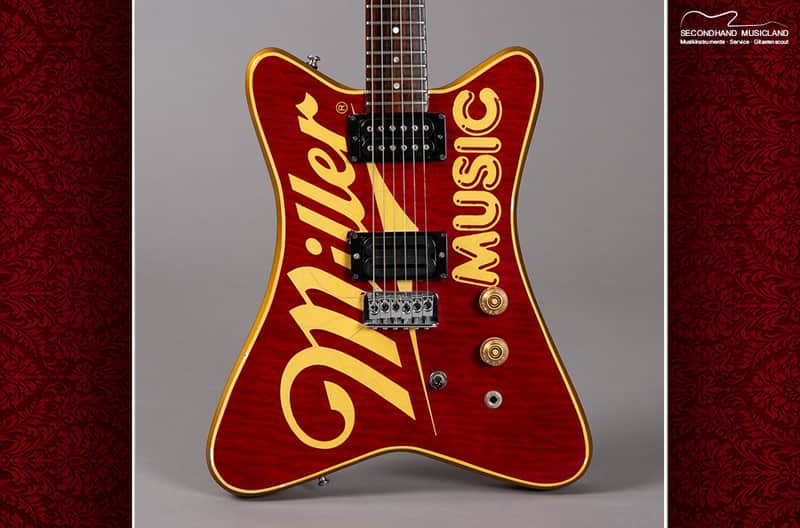 Hamer Miller Music 1985 red gold sparkle image 1
