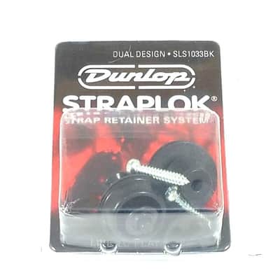 Dunlop Strap Locks - Guitar - Dual Design Strap Retainer System Black