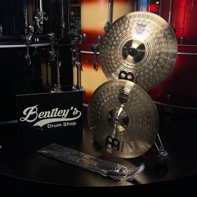 Meinl MA-BR-13M Medium 13" Marching Cymbals Student Brass Pair w/ Pads & Straps image 1
