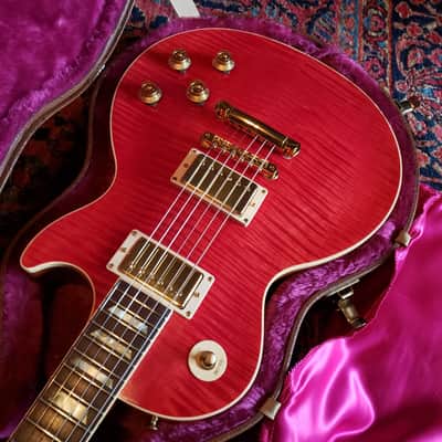 1996 Limited Edition Factory Aniline Dye Top Gibson Les Paul Classic Premium Plus, Trans Red OHSC, r0 killer! image 7