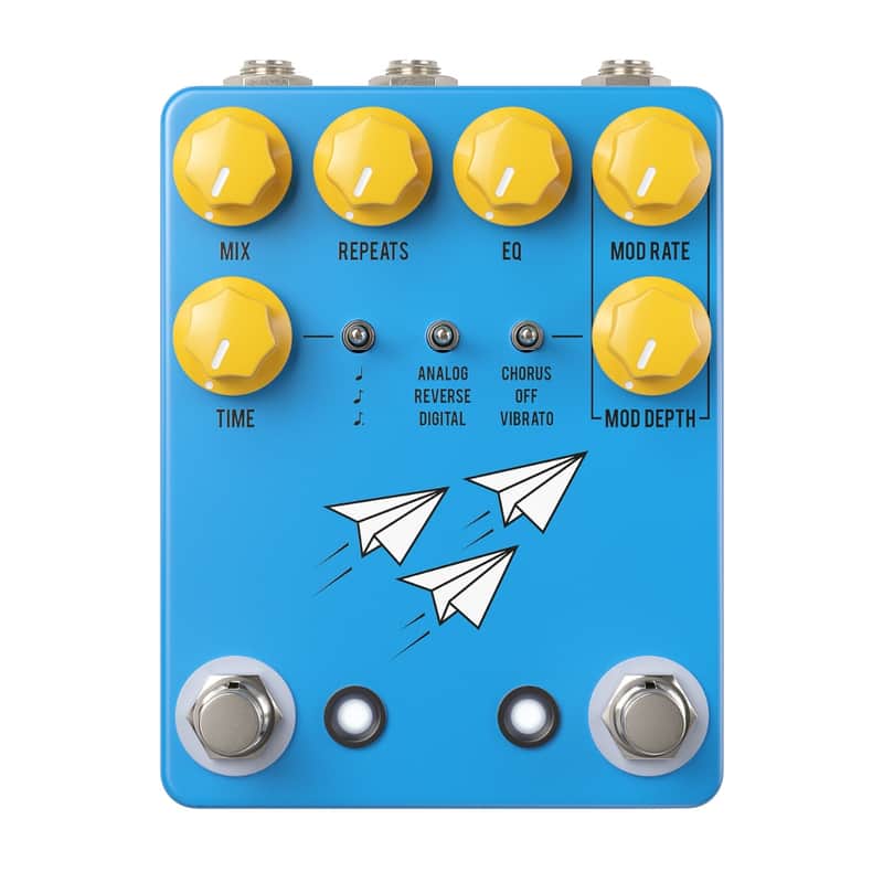 JHS Flight Delay Analog Digital Reverse Delay Pedal - Blue image 1
