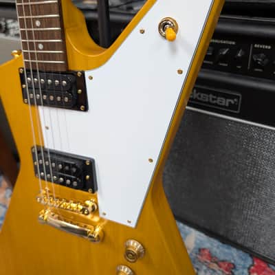 Epiphone '58 Korina Explorer 2023 - Aged Natural (White Pickguard) image 8