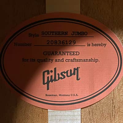 NEW ! Gibson Southern Jumbo Original - Left Handed - Vintage Sunburst - 4.35 lbs - Authorized Dealer - G07129 image 11